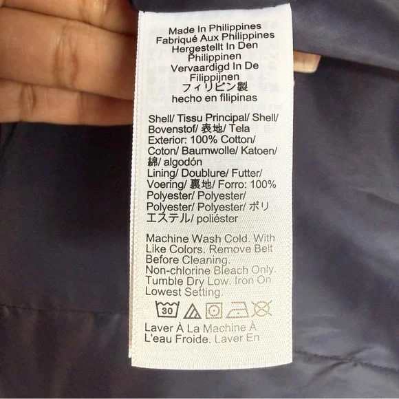 J. Crew Navy Icon Double-Breasted Belted Hooded Cotton Petite Trench Coat SZ 2P - Picture 11 of 13